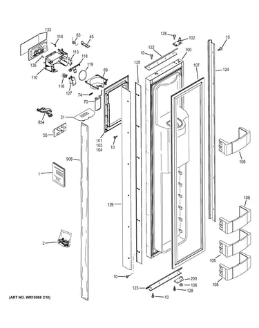 Freezer door