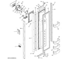 GE ZISB480DXD freezer door diagram