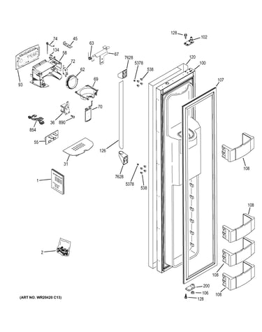 Freezer door