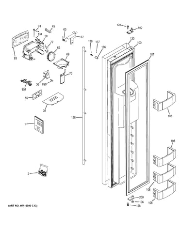 Freezer door