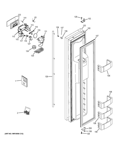 Freezer door