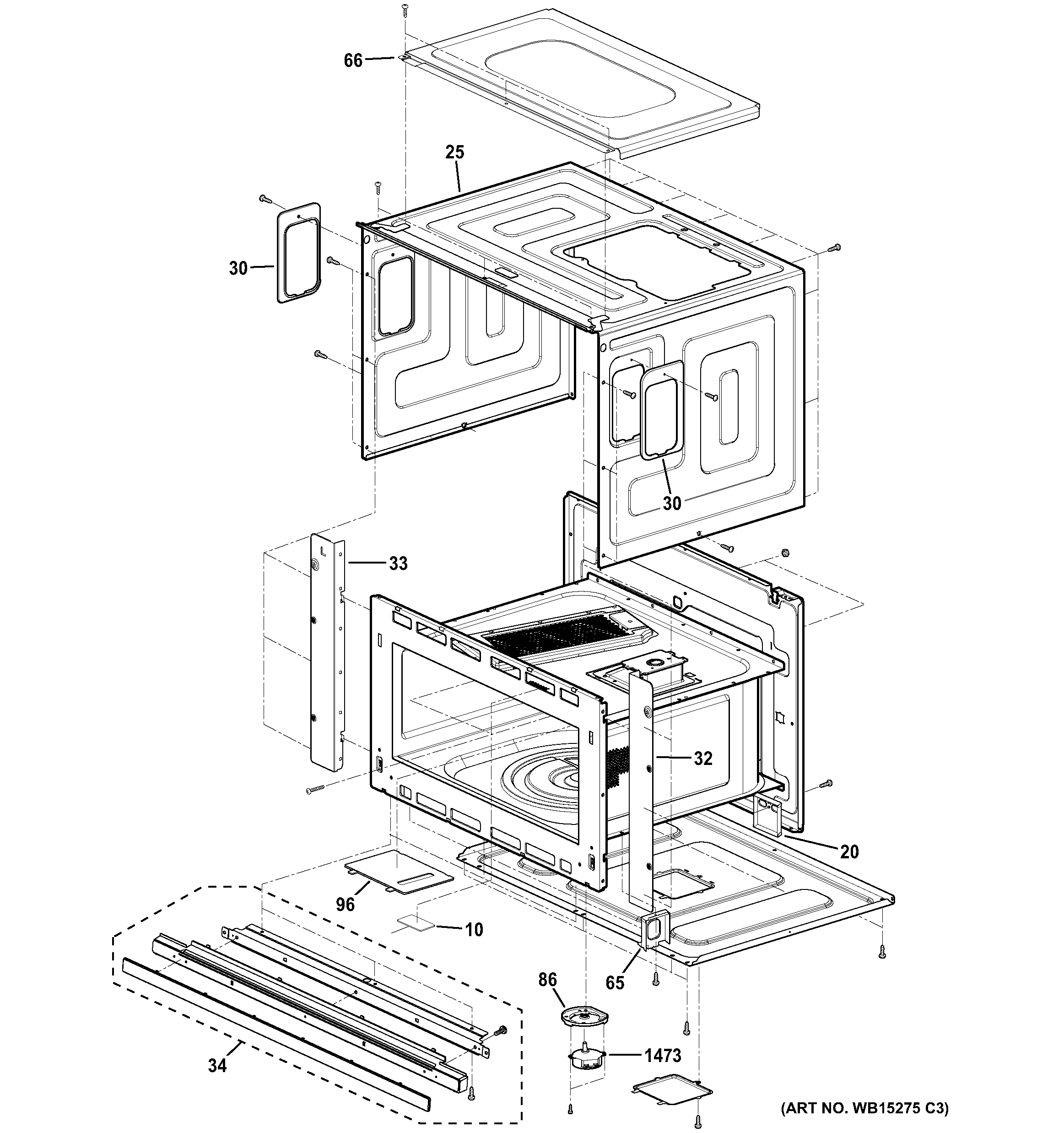 Oven cavity parts