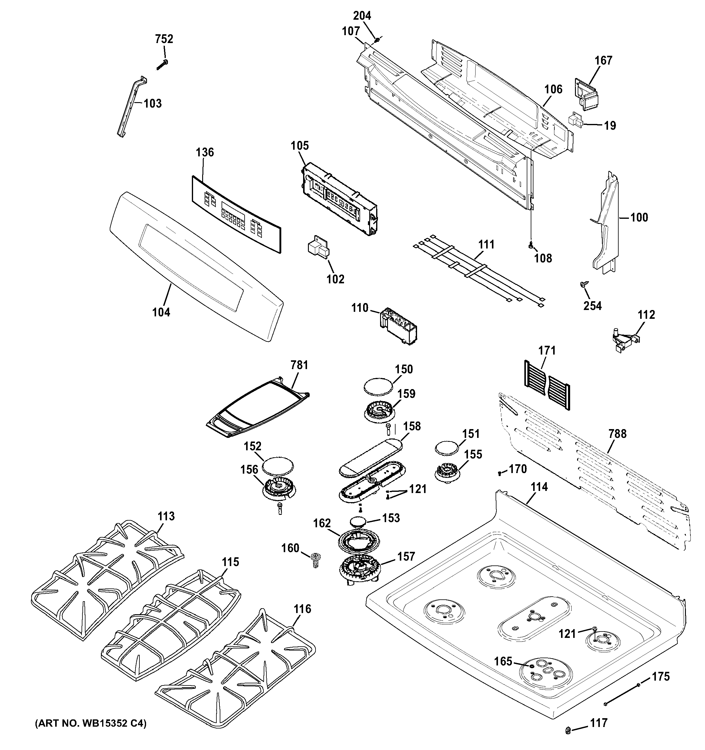 CONTROL PANEL & COOKTOP