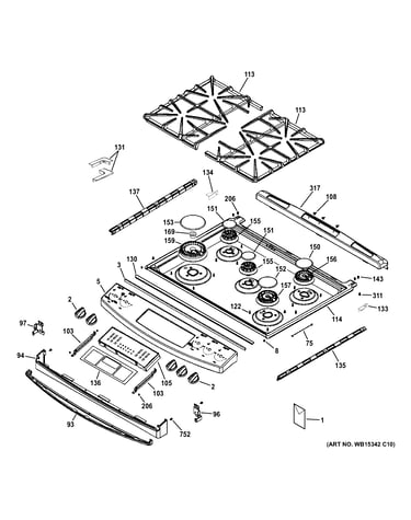 Control panel & cooktop
