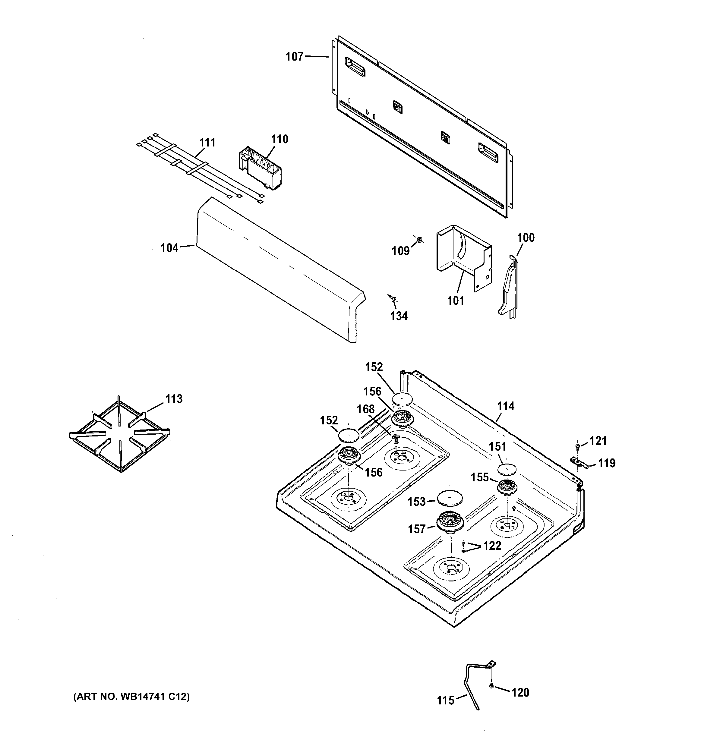 CONTROL PANEL & COOKTOP