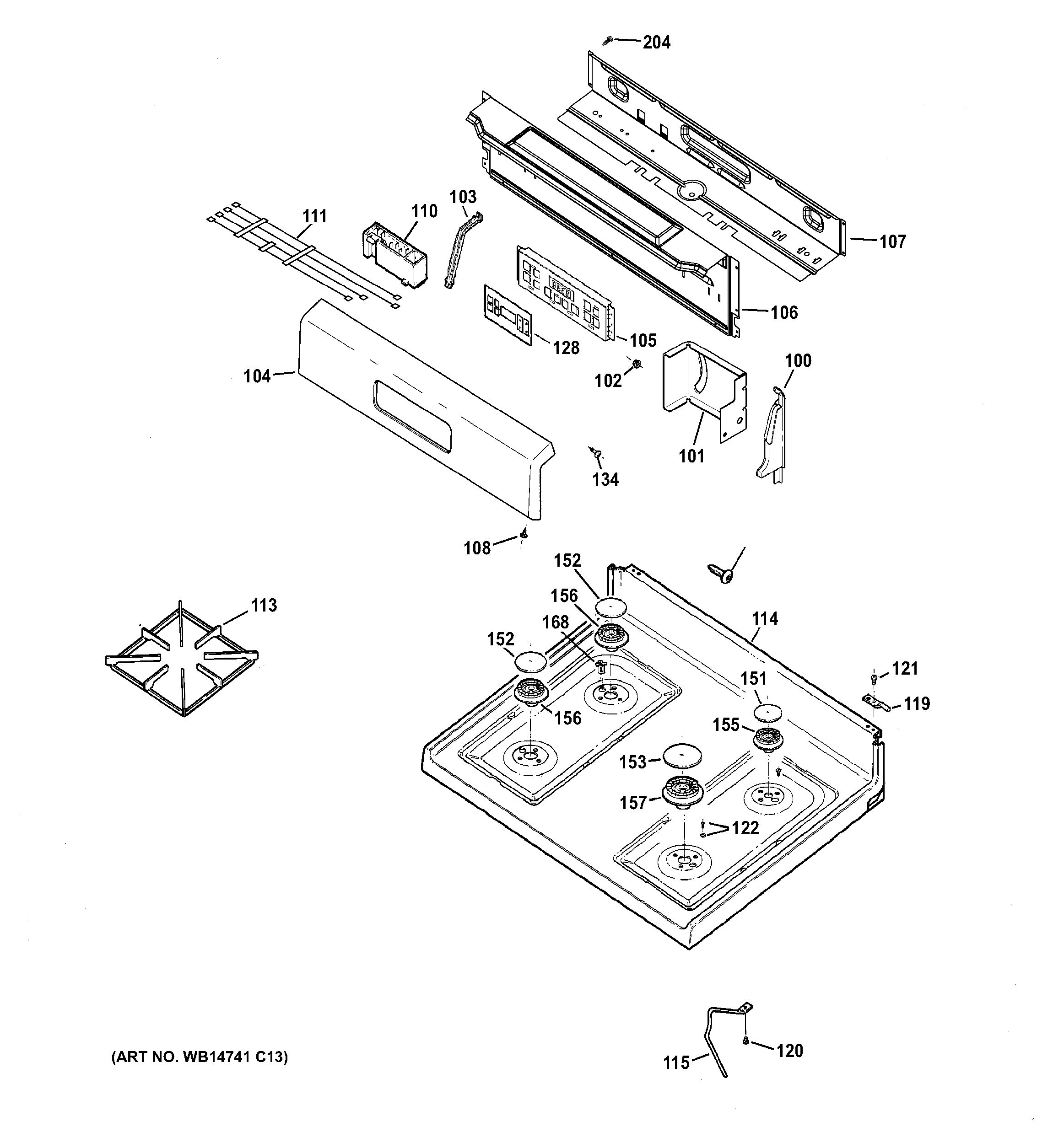 CONTROL PANEL & COOKTOP