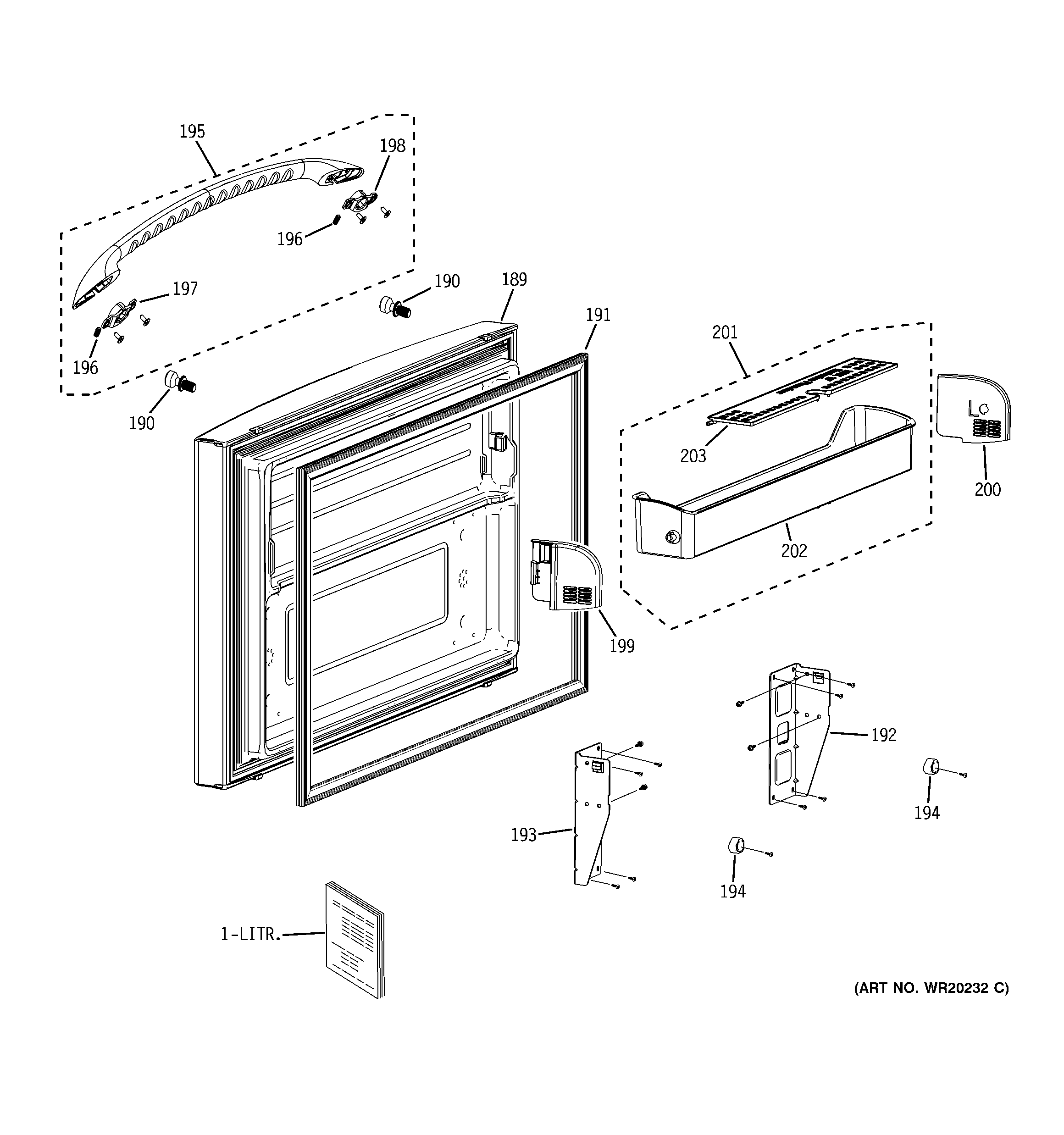 Freezer door