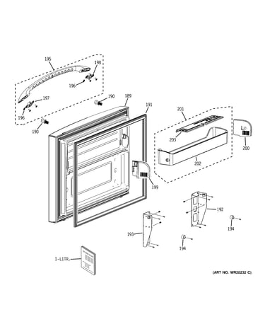 Freezer door