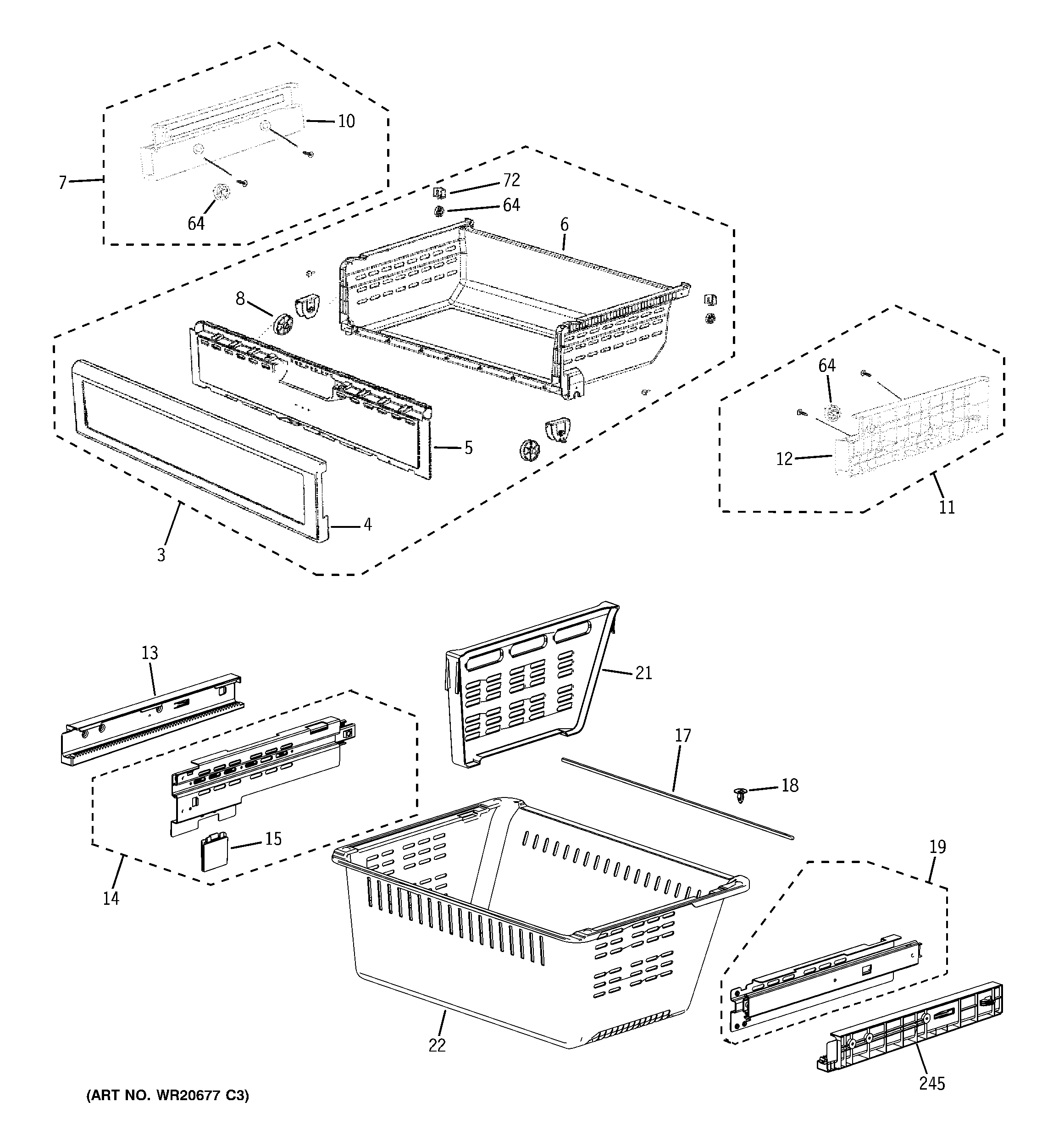 Freezer shelves