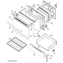 GE JGB695DEF1WW door & drawer parts diagram