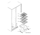 GE GSL25JFPABS freezer shelves diagram