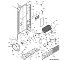 GE GSL25JFPABS machine compartment diagram