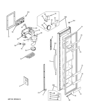 Freezer door
