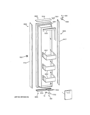 Freezer door