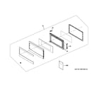 GE PEB9159SJ1SS door parts diagram