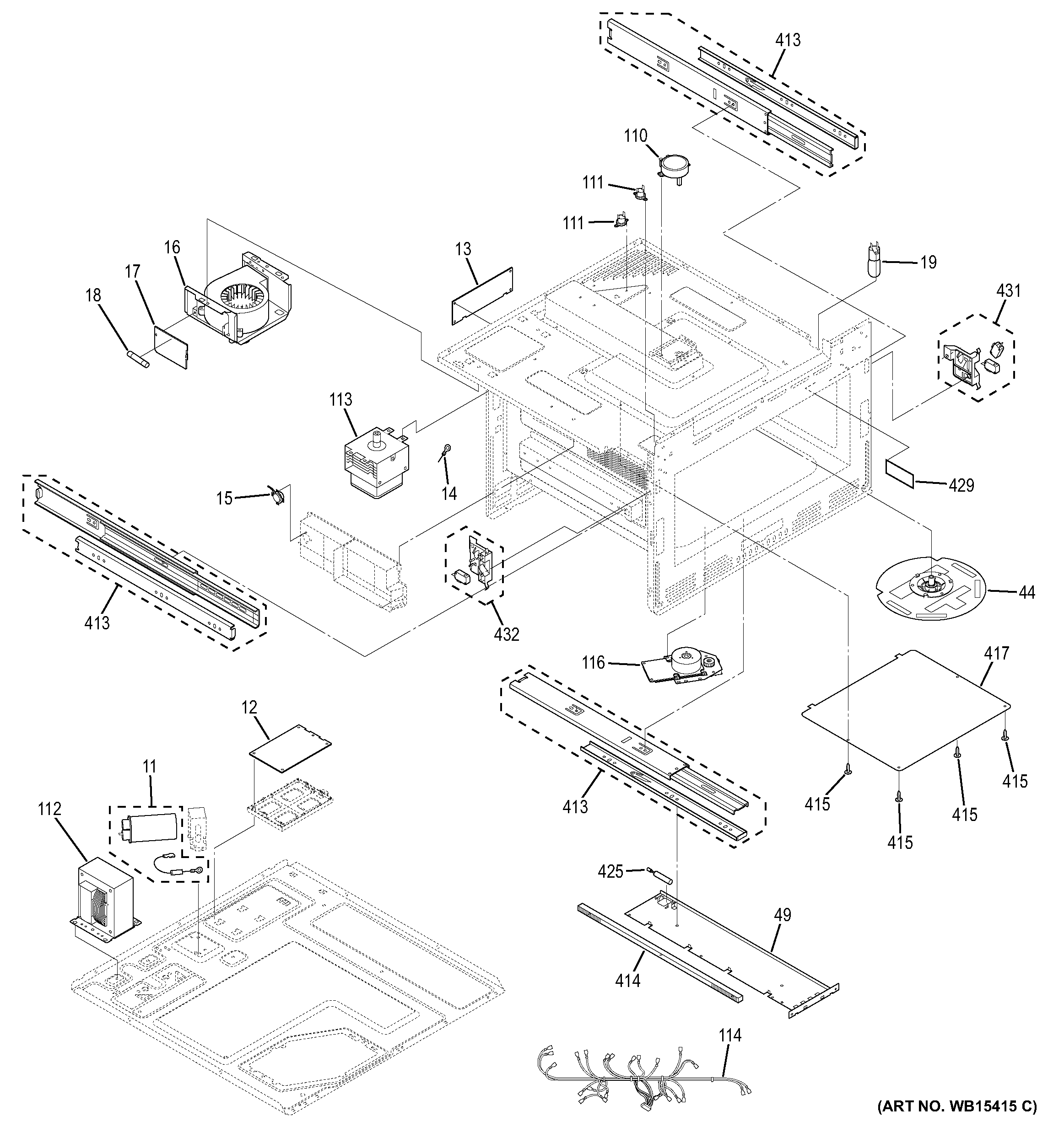 Oven cavity parts