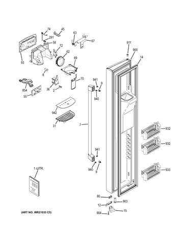 Freezer door