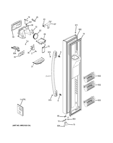 Freezer door