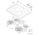 GE PB911TJ2WW cooktop diagram