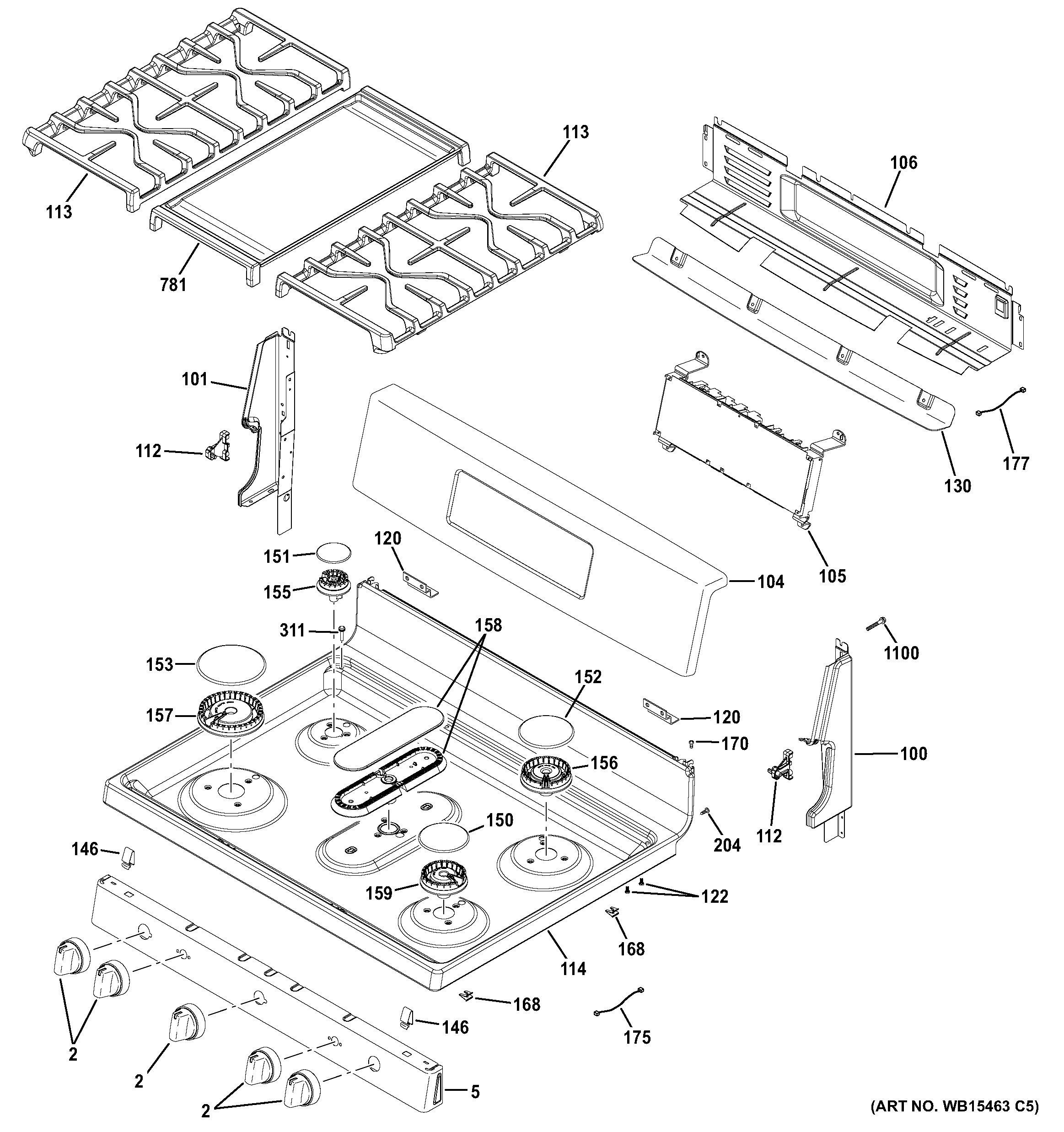 CONTROL PANEL & COOKTOP