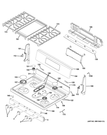 Control panel & cooktop