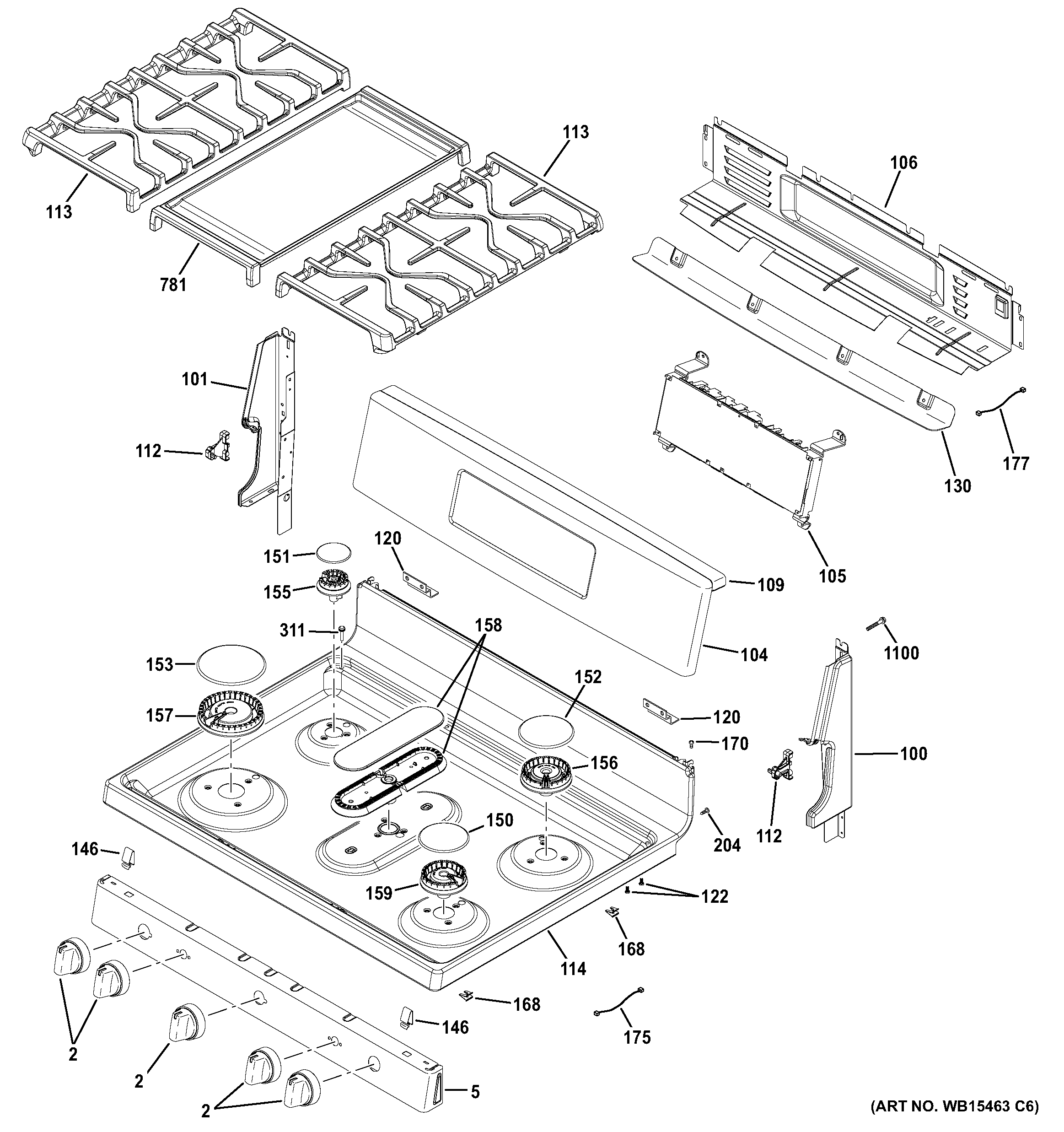 CONTROL PANEL & COOKTOP