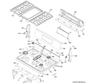 GE JGB860SEJ4SS control panel & cooktop diagram