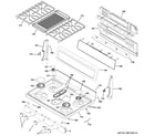 GE PGB911DEJ3BB control panel & cooktop diagram