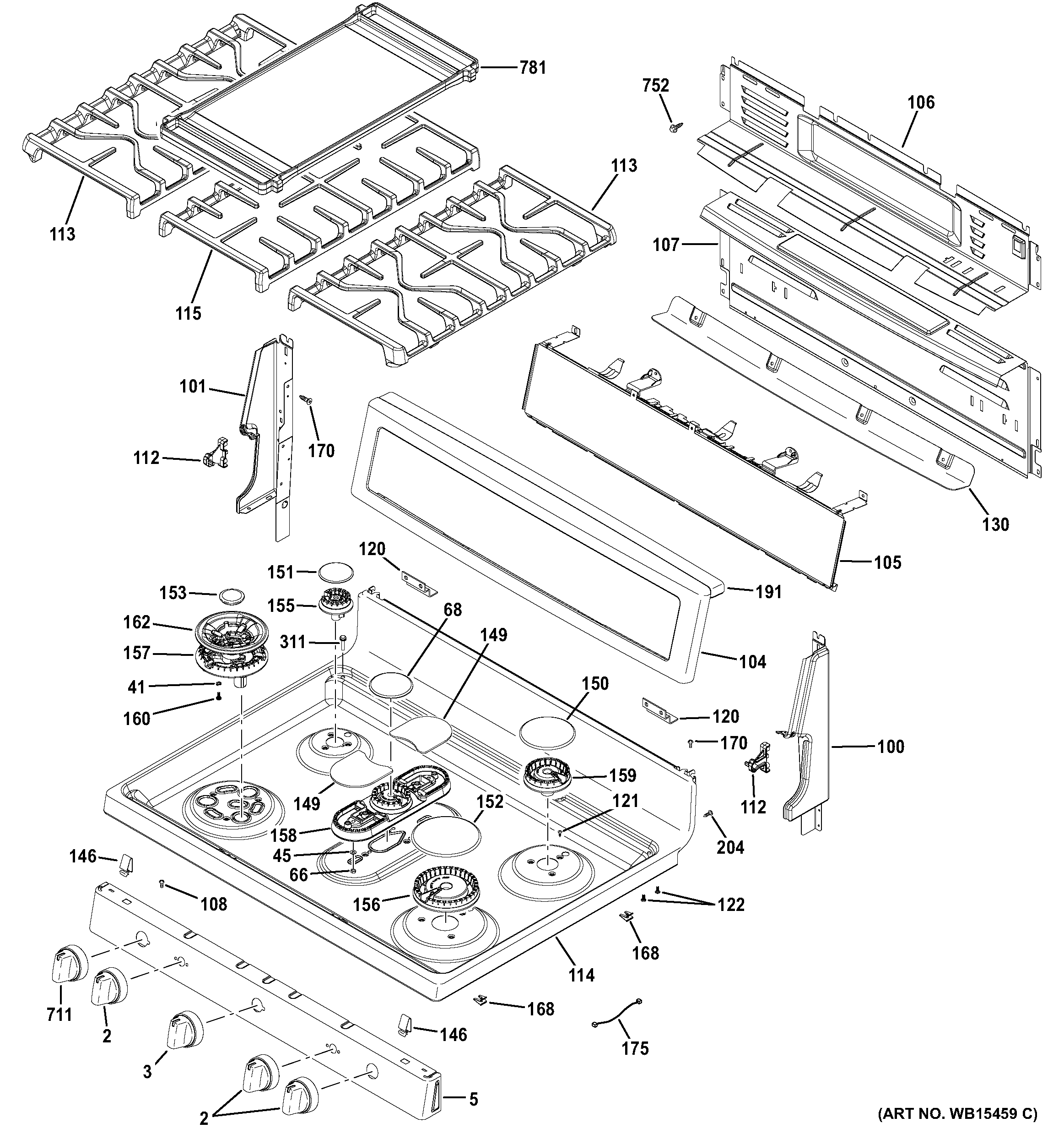 CONTROL PANEL & COOKTOP