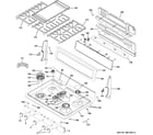 GE PGB940SEJ3SS control panel & cooktop diagram