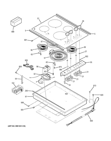 Control panel & cooktop