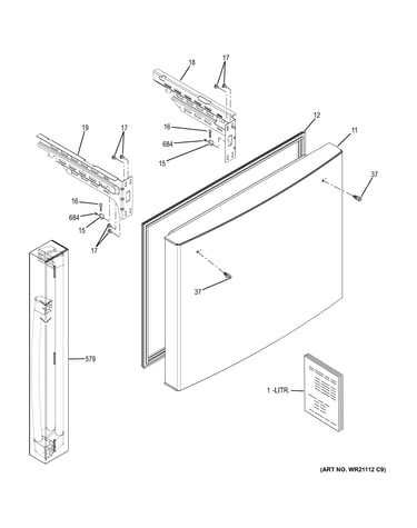 Freezer door