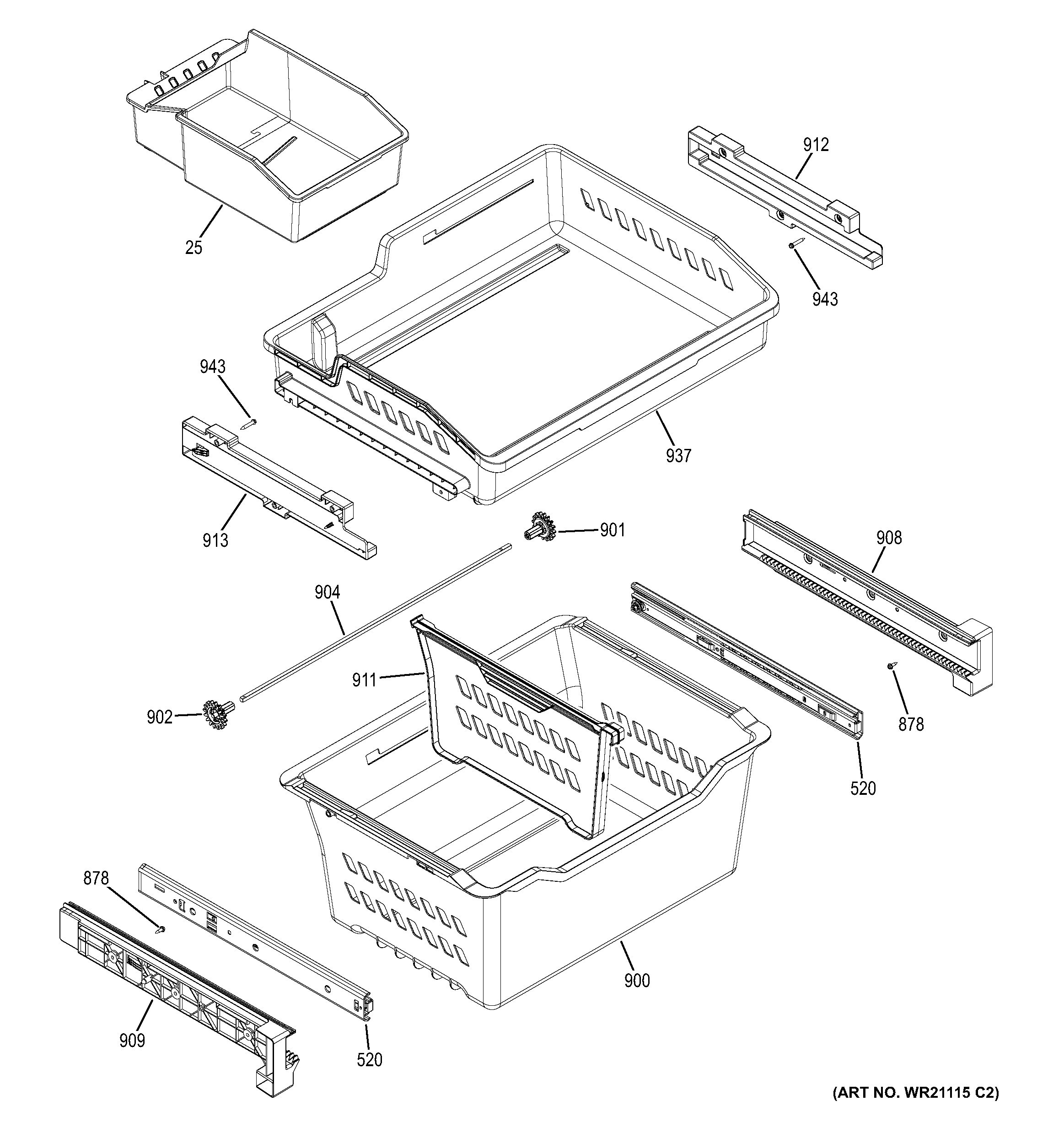 Freezer shelves