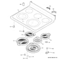 GE JB860EJ2ES cooktop diagram