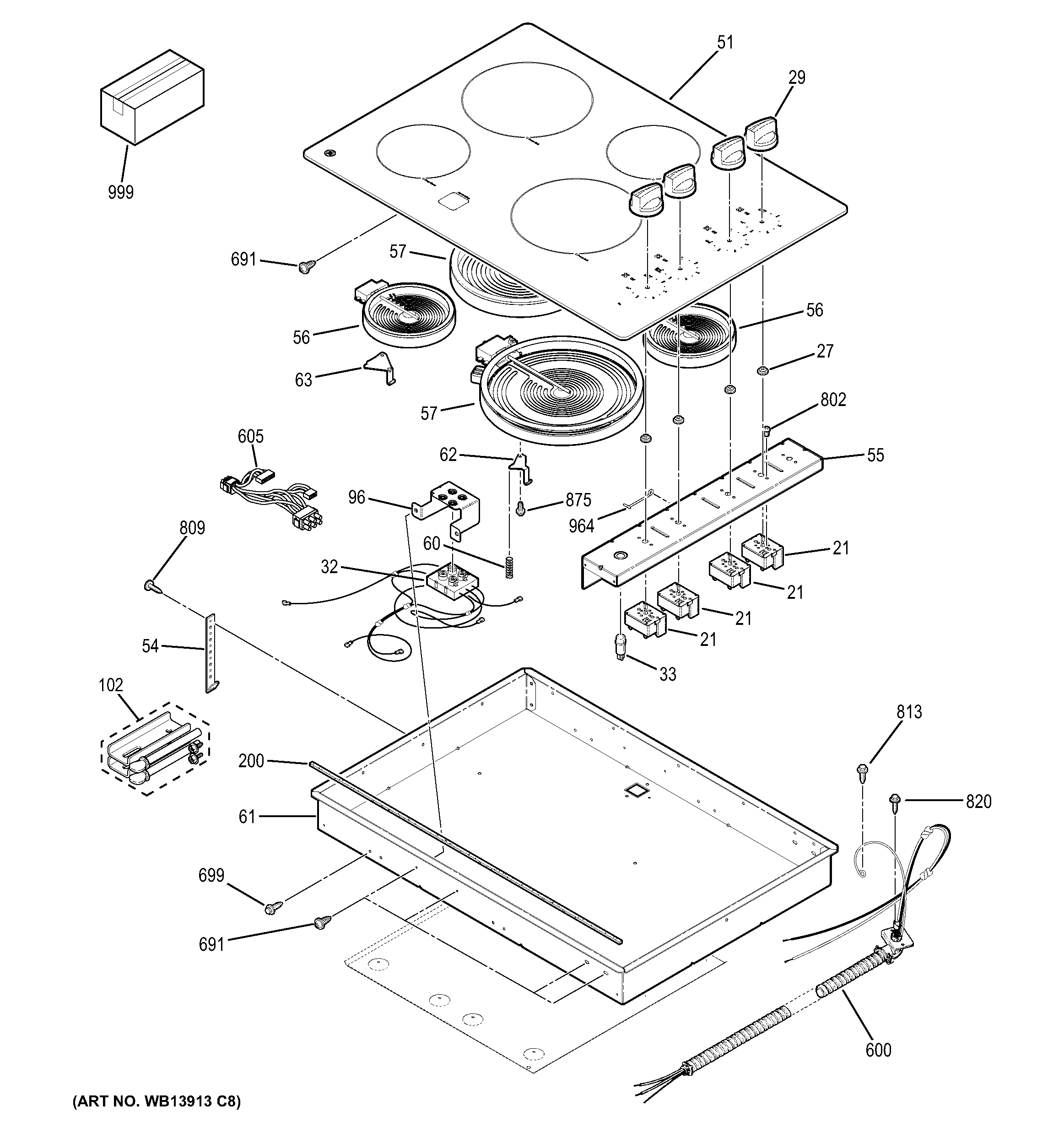 CONTROL PANEL & COOKTOP