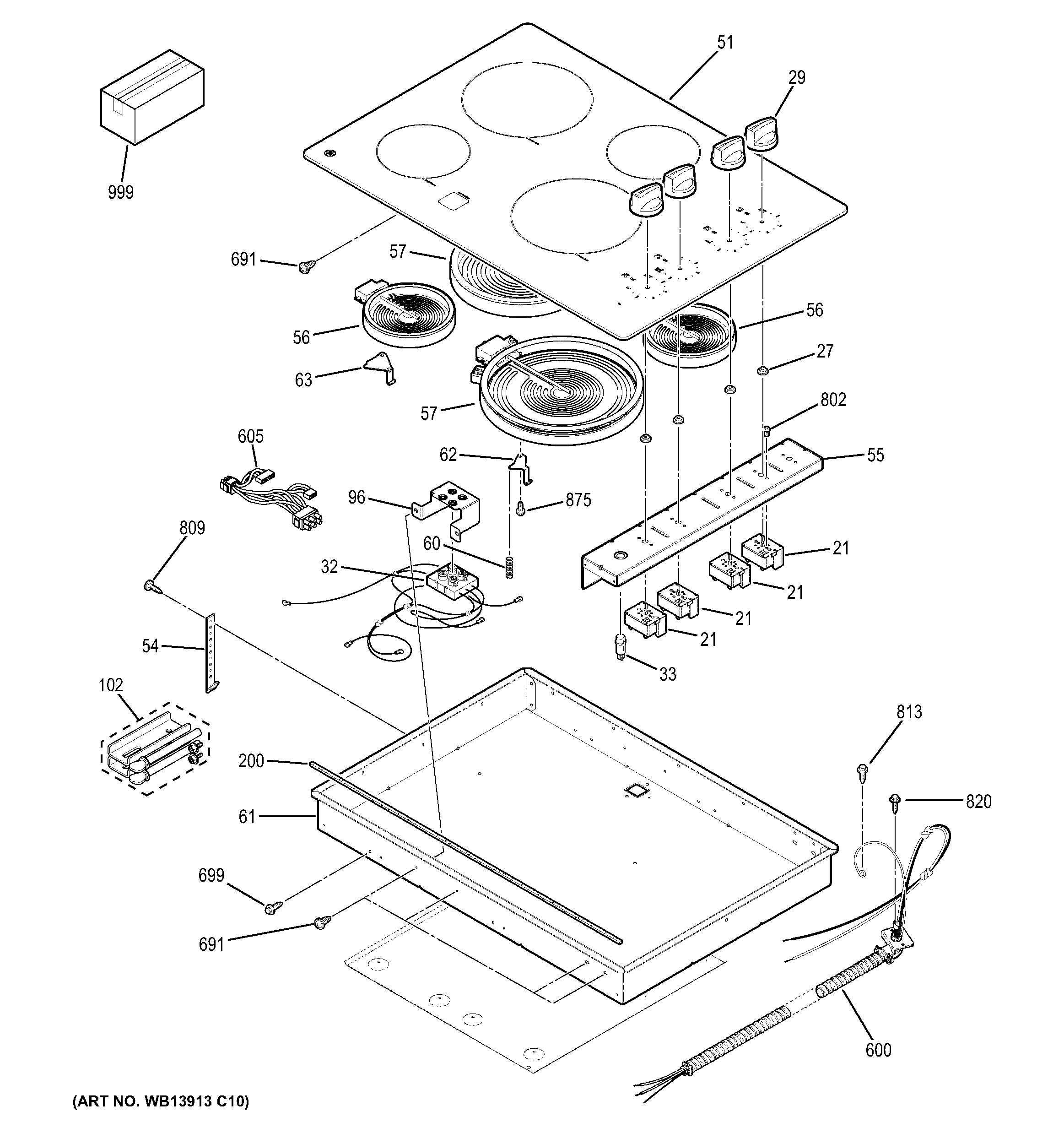 CONTROL PANEL & COOKTOP