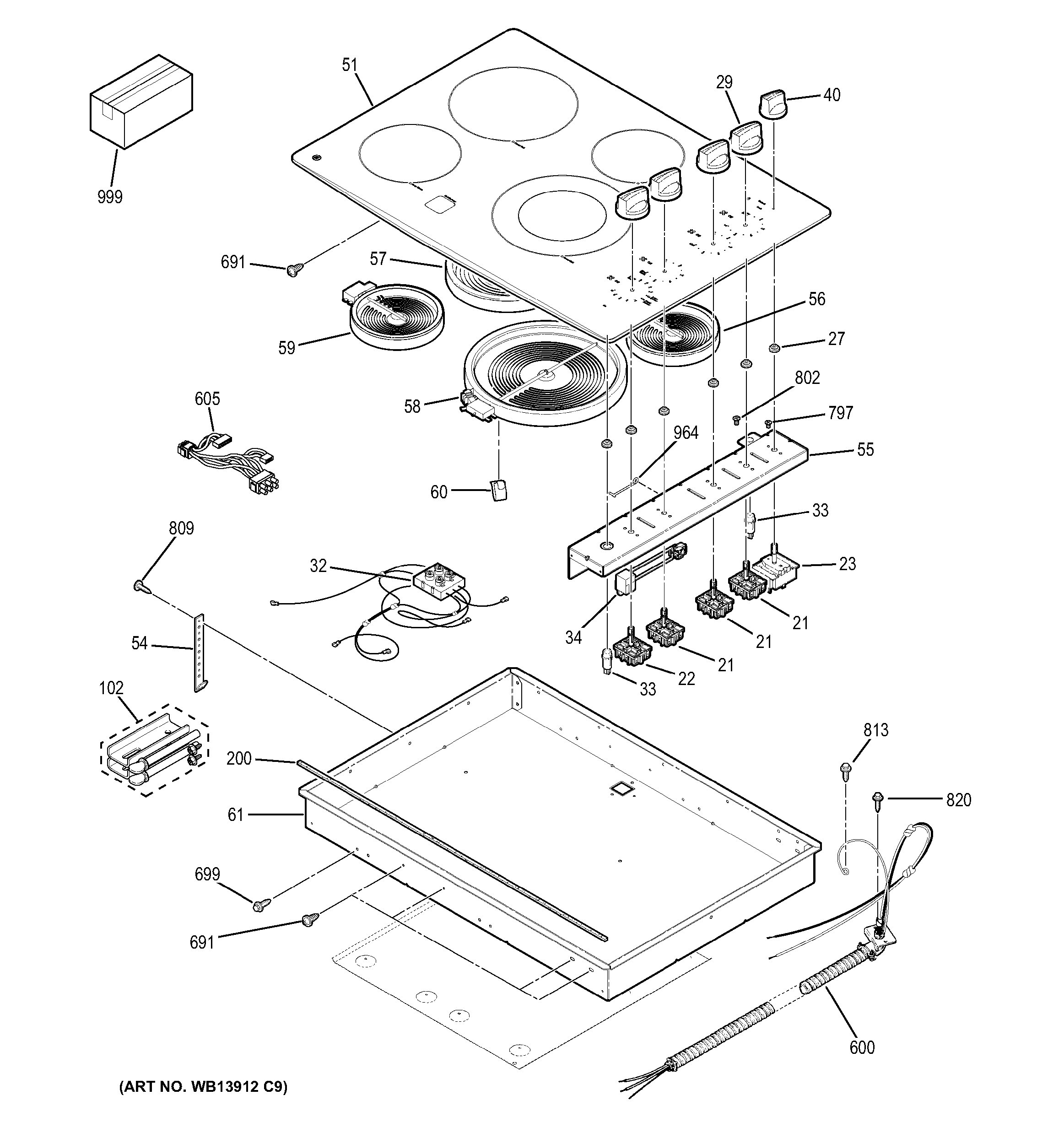 Control panel & cooktop