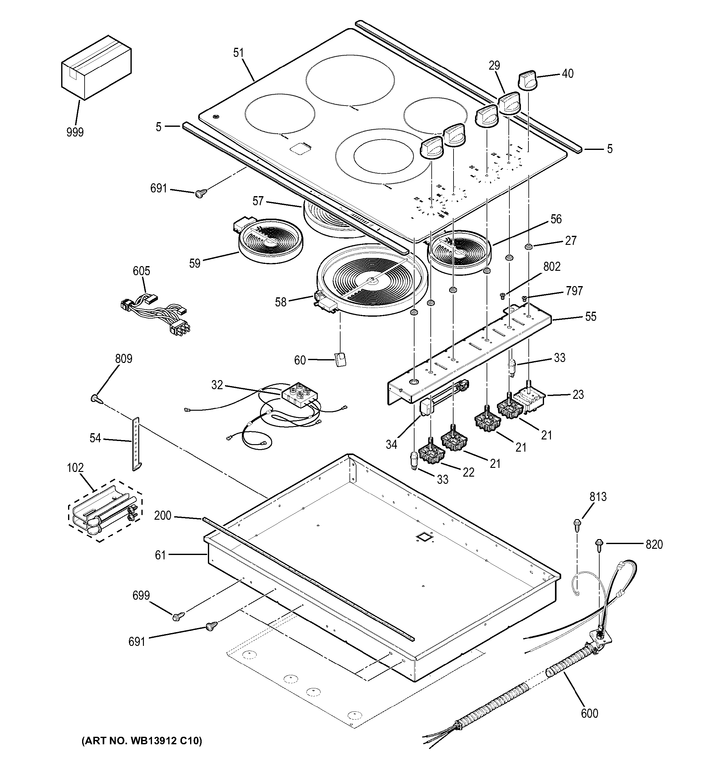 Control panel & cooktop