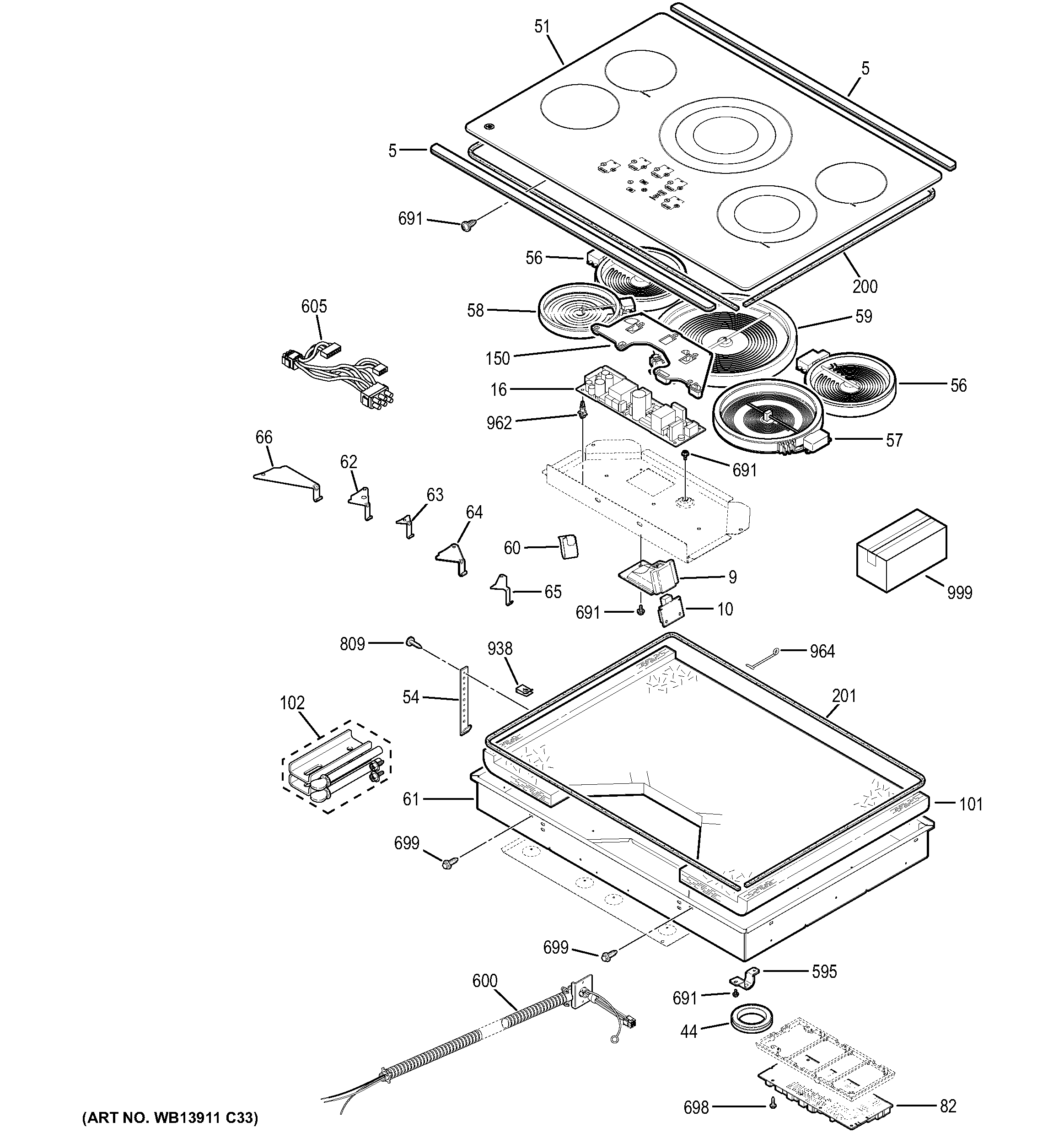 CONTROL PANEL & COOKTOP