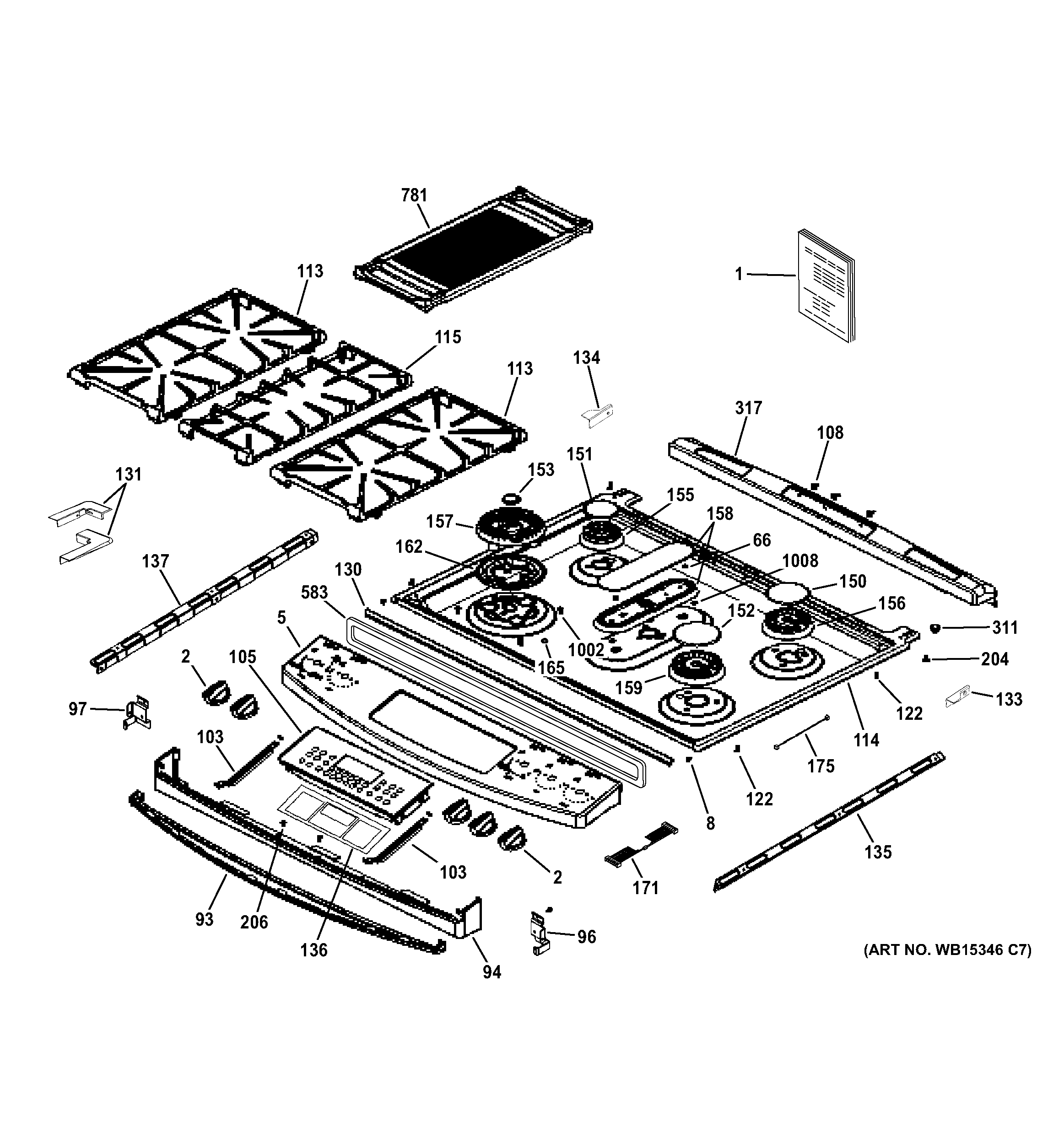 CONTROL PANEL & COOKTOP