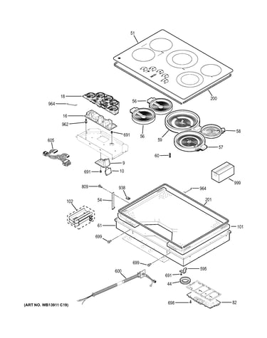 Control panel & cooktop