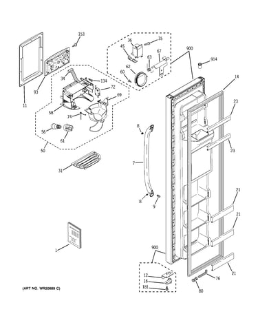 Freezer door