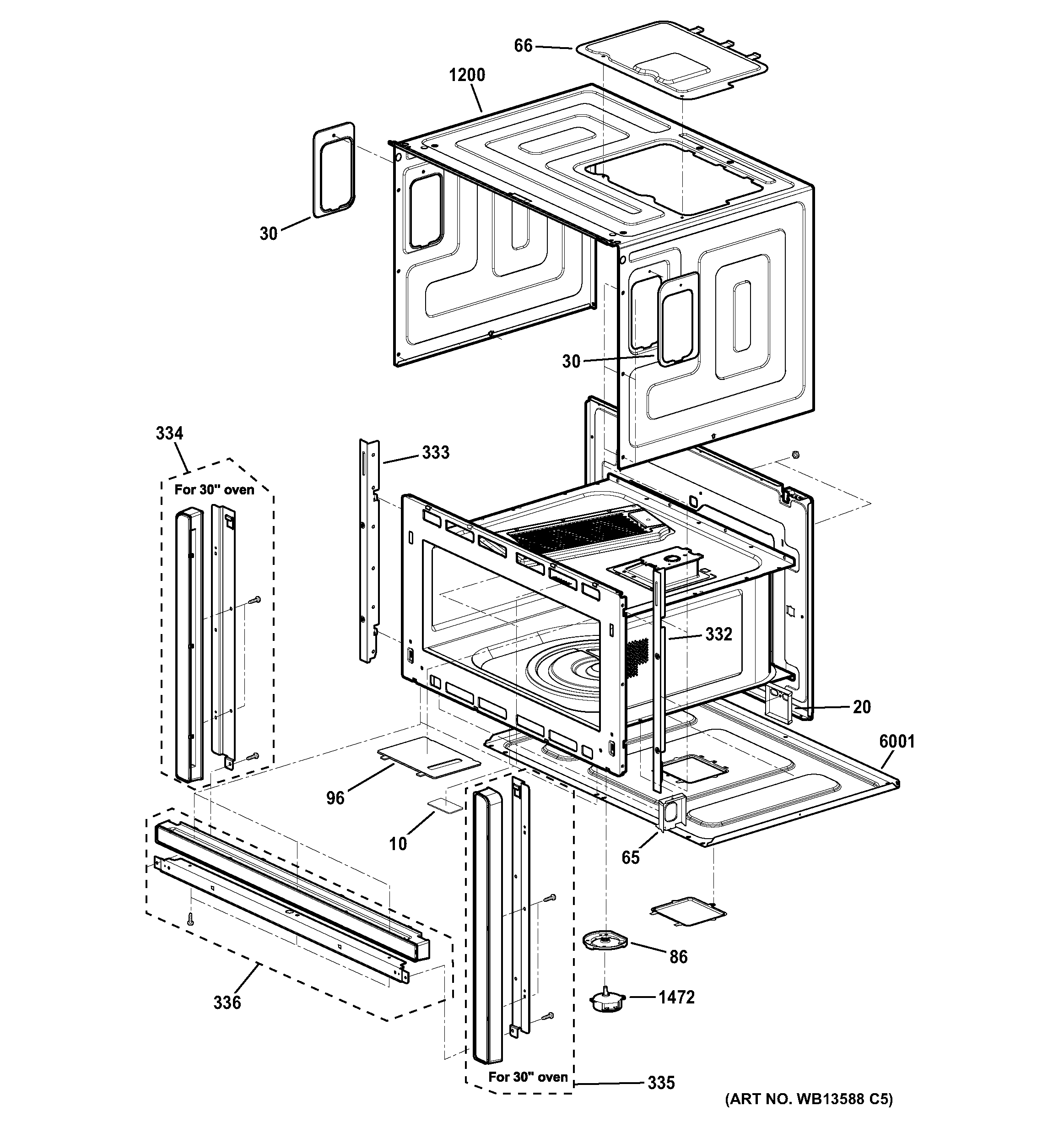Oven cavity parts