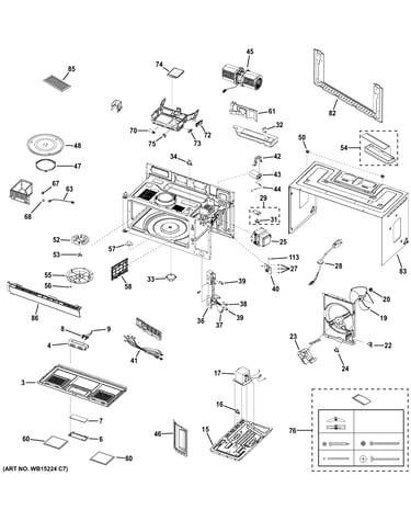 Oven cavity parts
