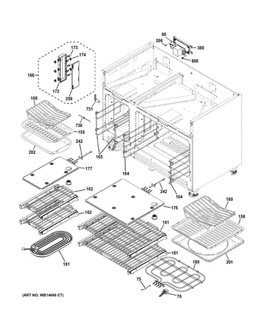 Oven cavity parts