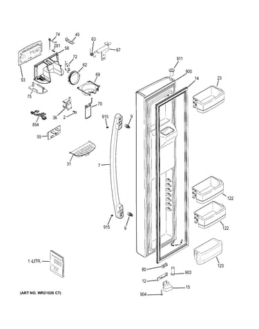 Freezer door