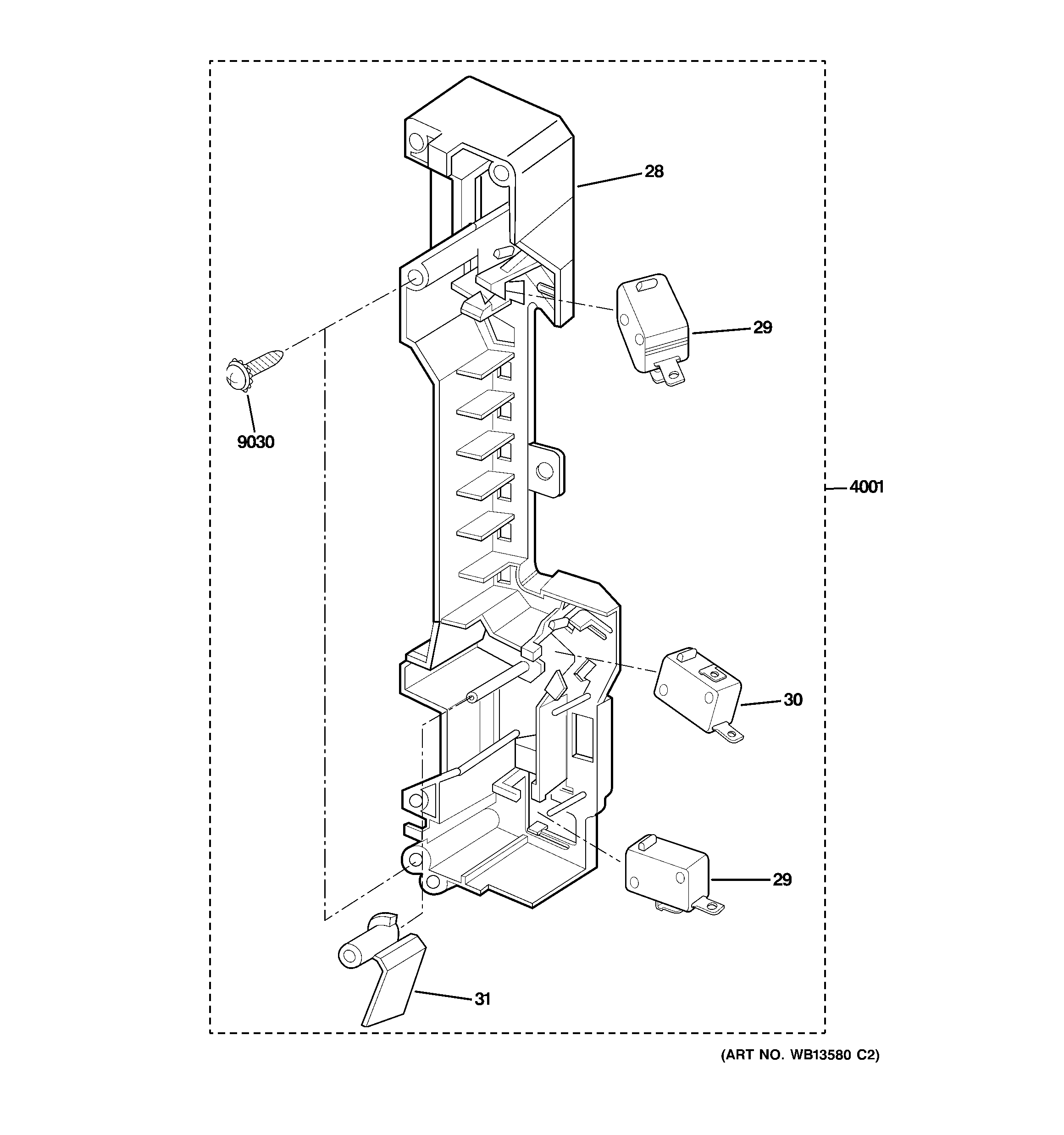 Latch board parts