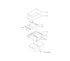 GE GTE18GMHGRES fresh food shelves diagram