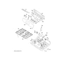 GE JGB650DEF2BB control panel & cooktop diagram