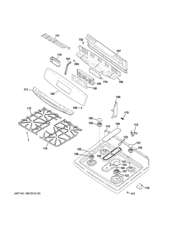 Control panel & cooktop